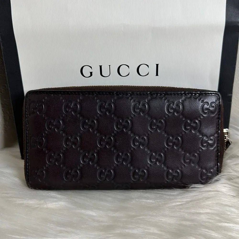 💯Authentic Guccissima Zipped Around Long Wallet 🍀